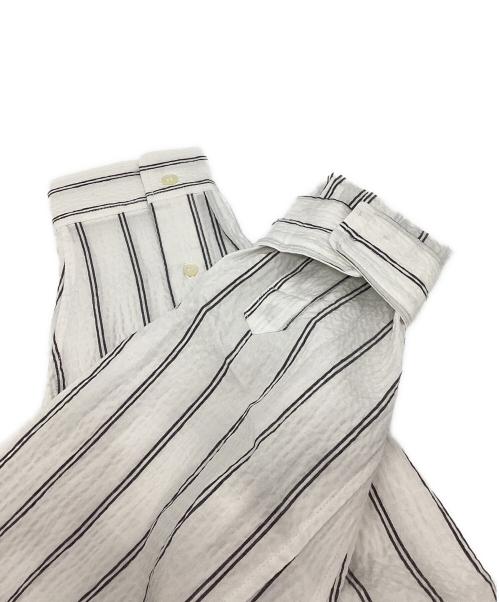 DESCENDANT（ディセンダント）DESCENDANT (ディセンダント) ストライプシャツ ホワイト×グレー サイズ:2の古着・服飾アイテム