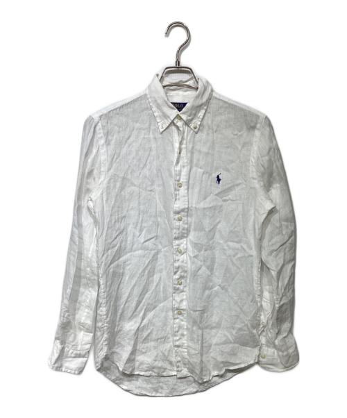 POLO RALPH LAUREN（ポロ・ラルフローレン）POLO RALPH LAUREN (ポロ・ラルフローレン) リネンシャツ ホワイト サイズ:XSの古着・服飾アイテム