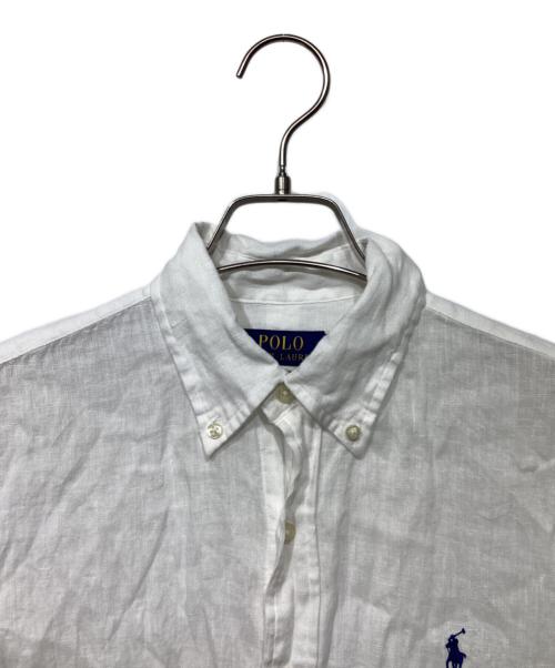 POLO RALPH LAUREN（ポロ・ラルフローレン）POLO RALPH LAUREN (ポロ・ラルフローレン) リネンシャツ ホワイト サイズ:XSの古着・服飾アイテム