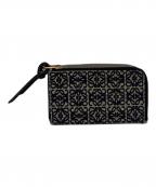 LOEWEロエベ）の古着「JACQUARD COIN CARDHOLDER C604Z40X02」｜ネイビー