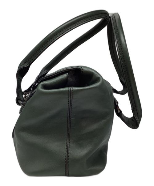 TOD'S（トッズ）TOD'S (トッズ) ターンロックハンドバッグ グリーンの古着・服飾アイテム