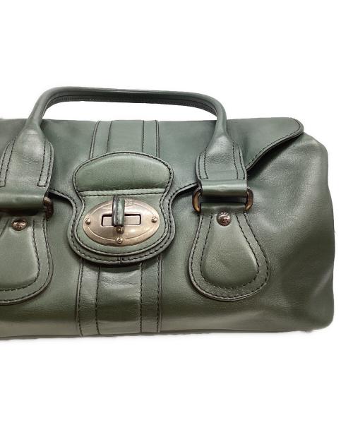 TOD'S（トッズ）TOD'S (トッズ) ターンロックハンドバッグ グリーンの古着・服飾アイテム