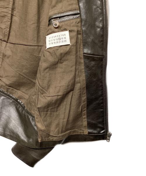 Martin Margiela14（マルタンマルジェラ14）Martin Margiela14 (マルタンマルジェラ14) 11AW　ハの字 ライダース　S50AM0147 ブラウン サイズ:44の古着・服飾アイテム