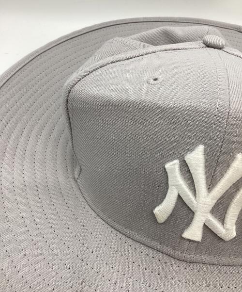 New Era（ニューエラ）New Era (ニューエラ) ヤンキースロングブリムハット グレー サイズ:7 3/8（58.7ｃｍ）の古着・服飾アイテム
