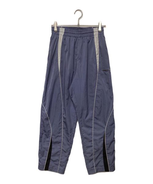 A BATHING APE（ア ベイシング エイプ）A BATHING APE (ア ベイシング エイプ) LOGO NYLON TRACK PANTS ネイビー サイズ:Sの古着・服飾アイテム