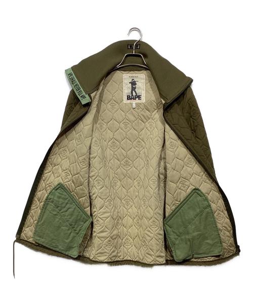 A BATHING APE（ア ベイシング エイプ）A BATHING APE (ア ベイシング エイプ) 90s キルティングジャケット オリーブ サイズ:Lの古着・服飾アイテム