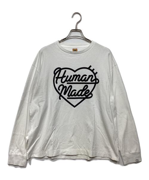 HUMAN MADE（ヒューマンメイド）HUMAN MADE (ヒューマンメイド) 22AW HEART L/S T-SHIRT ホワイト サイズ:Lの古着・服飾アイテム