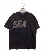 WIND AND SEAウィンダンシー）の古着「ラインストーンtシャツ　WDS-SEA-22S-03」｜ブラック