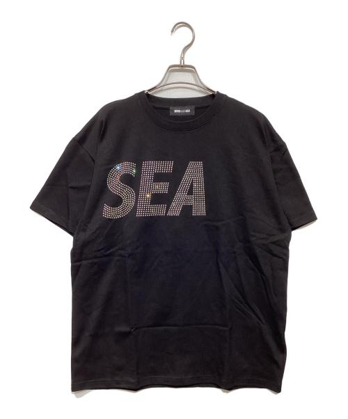 WIND AND SEA（ウィンダンシー）WIND AND SEA (ウィンダンシー) ラインストーンtシャツ　WDS-SEA-22S-03 ブラック サイズ:Mの古着・服飾アイテム