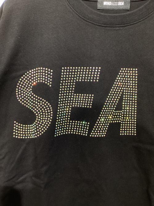 WIND AND SEA（ウィンダンシー）WIND AND SEA (ウィンダンシー) ラインストーンtシャツ　WDS-SEA-22S-03 ブラック サイズ:Mの古着・服飾アイテム