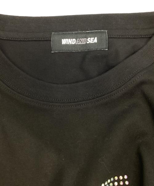 WIND AND SEA（ウィンダンシー）WIND AND SEA (ウィンダンシー) ラインストーンtシャツ　WDS-SEA-22S-03 ブラック サイズ:Mの古着・服飾アイテム