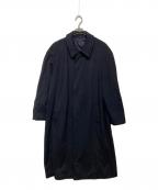 GIORGIO ARMANIジョルジョアルマーニ）の古着「カシミヤ混 比翼ステンカラーコート」｜ネイビー