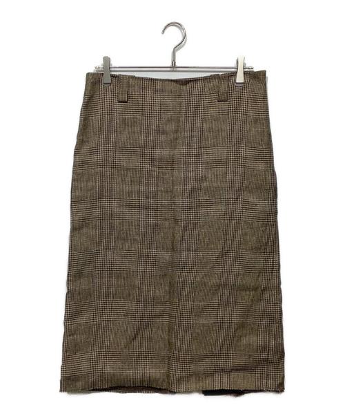 MADISON BLUE（マディソンブルー）MADISON BLUE (マディソンブルー) LOW WAIST STRAIGHT SK HEMP GC ブラウン サイズ:Mの古着・服飾アイテム