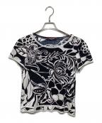 LEONARDレオナール）の古着「総柄Tシャツ」｜ホワイト×ブラック