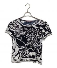 LEONARD（レオナール）の古着「総柄Tシャツ」｜ホワイト×ブラック