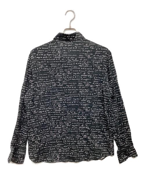 agnes b homme（アニエスベーオム）agnes b homme (アニエスベーオム) メッセージシャツ ブラック サイズ:42の古着・服飾アイテム