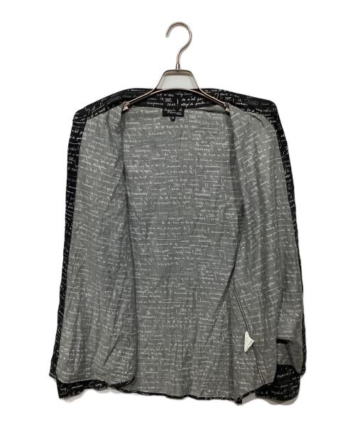 agnes b homme（アニエスベーオム）agnes b homme (アニエスベーオム) メッセージシャツ ブラック サイズ:42の古着・服飾アイテム