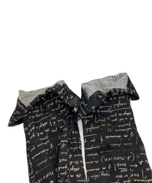 agnes b homme（アニエスベーオム）agnes b homme (アニエスベーオム) メッセージシャツ ブラック サイズ:42の古着・服飾アイテム