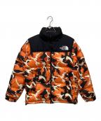 THE NORTH FACEザ ノース フェイス）の古着「ノベルティー ヌプシジャケット　ND91842」｜ブラック×オレンジ
