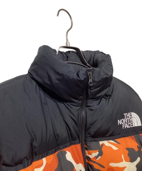 THE NORTH FACE（ザ ノース フェイス）THE NORTH FACE (ザ ノース フェイス) ノベルティー ヌプシジャケット　ND91842 ブラック×オレンジ サイズ:Lの古着・服飾アイテム