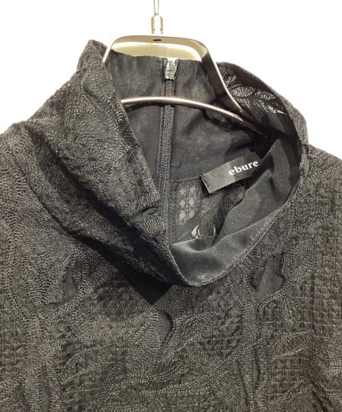 ebure（エブール）ebure (エブール) オーガンジーレースノースリーブワンピース ブラック サイズ:38の古着・服飾アイテム