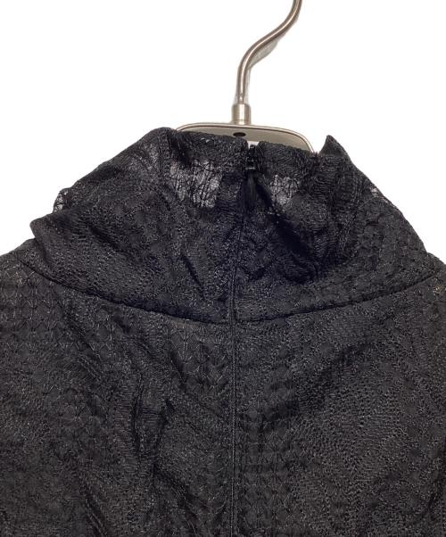 ebure（エブール）ebure (エブール) オーガンジーレースノースリーブワンピース ブラック サイズ:38の古着・服飾アイテム