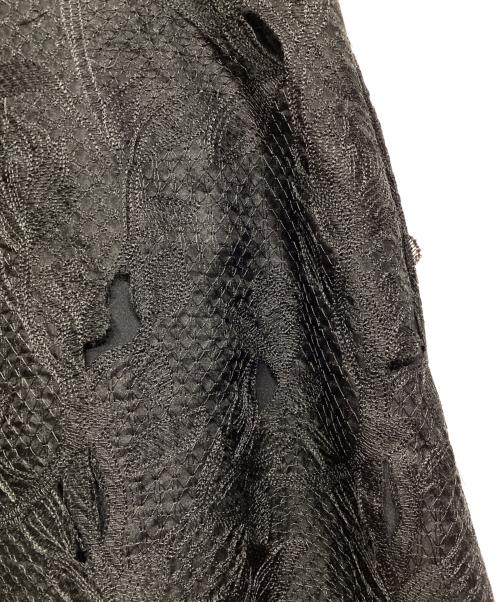 ebure（エブール）ebure (エブール) オーガンジーレースノースリーブワンピース ブラック サイズ:38の古着・服飾アイテム