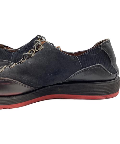 glamb（グラム）glamb (グラム) Multi Leather Lace-Up Shoes GB0321-AC04 ブラック×レッド サイズ:2の古着・服飾アイテム
