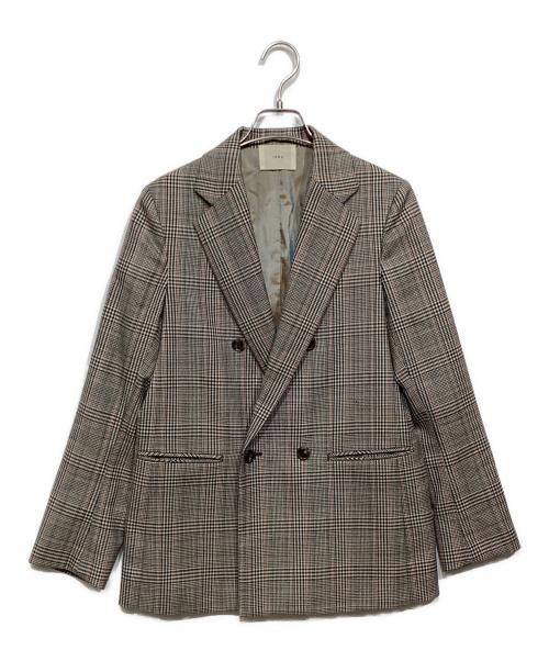 IENA（イエナ）IENA (イエナ) グレンチェック W前ジャケット ベージュ サイズ:38の古着・服飾アイテム
