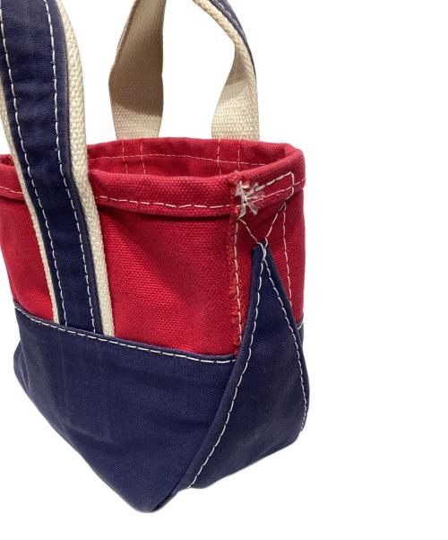 L.L.Bean（エルエルビーン）L.L.Bean (エルエルビーン) BEAMS (ビームス) Boat and Tote Bag Mini 514914 ブルー×レッドの古着・服飾アイテム