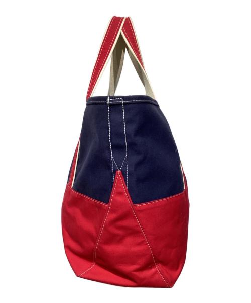 L.L.Bean（エルエルビーン）L.L.Bean (エルエルビーン) BEAMS (ビームス) Boat and Tote 518676 ネイビー×レッドの古着・服飾アイテム