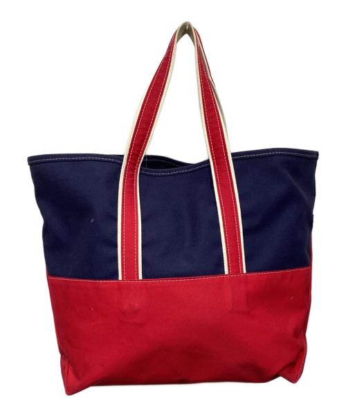 L.L.Bean（エルエルビーン）L.L.Bean (エルエルビーン) BEAMS (ビームス) Boat and Tote 518676 ネイビー×レッドの古着・服飾アイテム