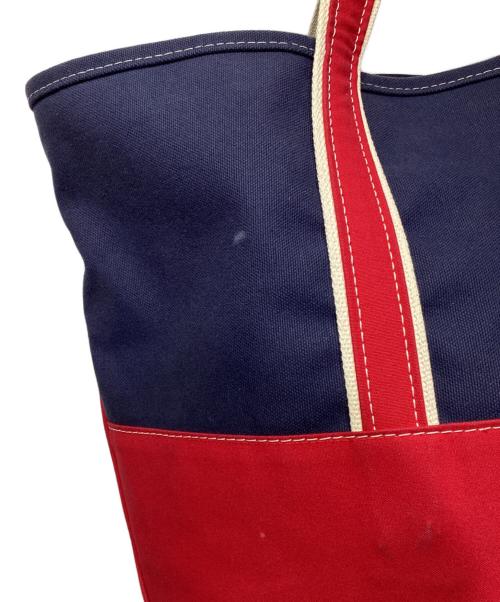 L.L.Bean（エルエルビーン）L.L.Bean (エルエルビーン) BEAMS (ビームス) Boat and Tote 518676 ネイビー×レッドの古着・服飾アイテム