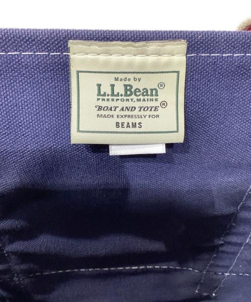 L.L.Bean（エルエルビーン）L.L.Bean (エルエルビーン) BEAMS (ビームス) Boat and Tote 518676 ネイビー×レッドの古着・服飾アイテム