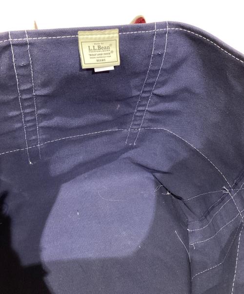 L.L.Bean（エルエルビーン）L.L.Bean (エルエルビーン) BEAMS (ビームス) Boat and Tote 518676 ネイビー×レッドの古着・服飾アイテム
