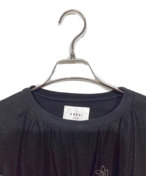 Ameri（アメリ）Ameri (アメリ) LULA TULLE EMBROIDERY SWEAT ブラック サイズ:Fの古着・服飾アイテム