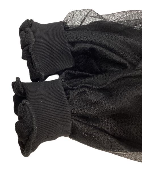 Ameri（アメリ）Ameri (アメリ) LULA TULLE EMBROIDERY SWEAT ブラック サイズ:Fの古着・服飾アイテム