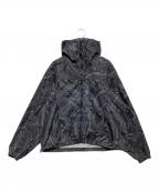 BEAMSビームス）の古着「プリント ジップアップ フーディ」｜ブラック