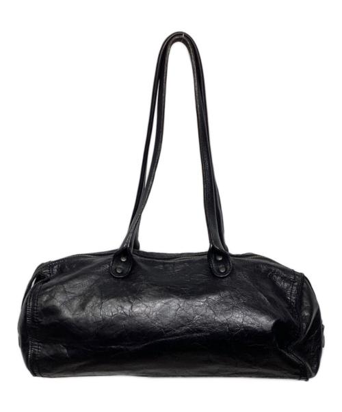 YOHJI YAMAMOTO（ヨウジヤマモト）YOHJI YAMAMOTO (ヨウジヤマモト) カウレザーハンドバッグ ブラックの古着・服飾アイテム