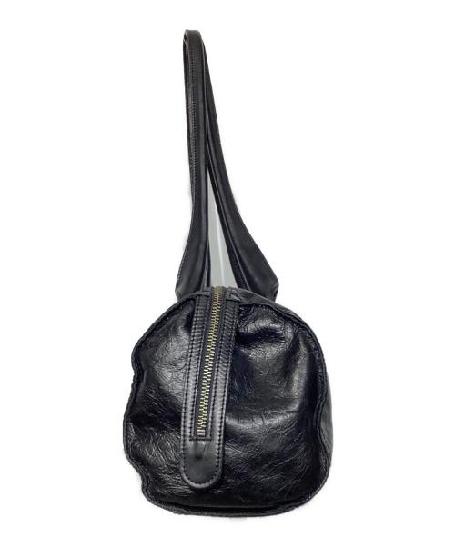 YOHJI YAMAMOTO（ヨウジヤマモト）YOHJI YAMAMOTO (ヨウジヤマモト) カウレザーハンドバッグ ブラックの古着・服飾アイテム
