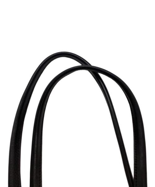 YOHJI YAMAMOTO（ヨウジヤマモト）YOHJI YAMAMOTO (ヨウジヤマモト) カウレザーハンドバッグ ブラックの古着・服飾アイテム