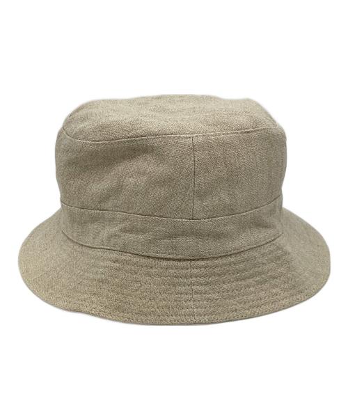 HERMES（エルメス）HERMES (エルメス) サイドジップリネンバケットハット ベージュの古着・服飾アイテム