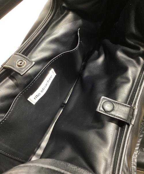rito structure（リト ストラクチャー）rito structure (リト ストラクチャー) ECO LEATHER PADDED BAG ブラックの古着・服飾アイテム