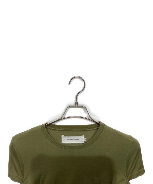MARQUES ALMEIDA（マルケス アルメイダ）MARQUES ALMEIDA (マルケス アルメイダ) ベルトデザインTシャツ グリーン サイズ:Mの古着・服飾アイテム