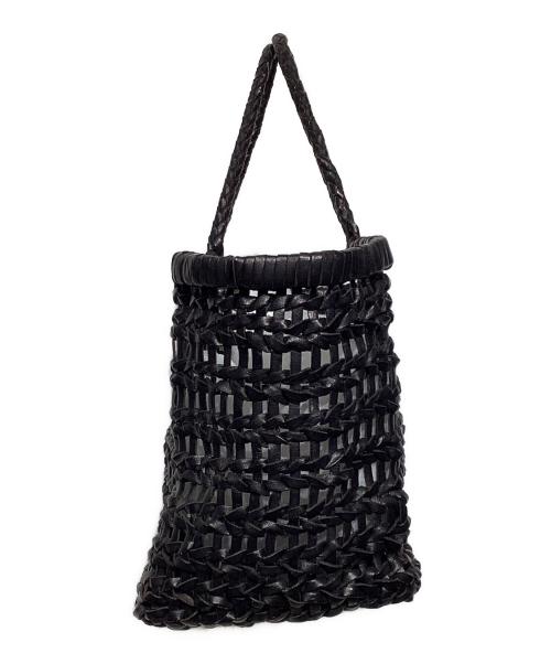 45R（フォーティファイブ・アール）45R (フォーティファイブ・アール) レザーメッシュ編み込みトートバッグ ブラウンの古着・服飾アイテム