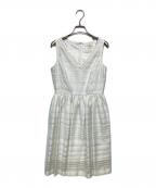 Kate Spadeケイトスペード）の古着「ribbon organza fit and flare dress」｜ホワイト