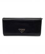 PRADAプラダ）の古着「サフィアーノ長財布」｜ブラック