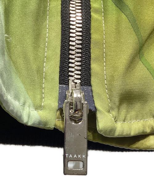 TAAKK（ターク）TAAKK (ターク) SILK BLOUSON TA23SS-BL033 ベージュ×グリーン サイズ:2の古着・服飾アイテム