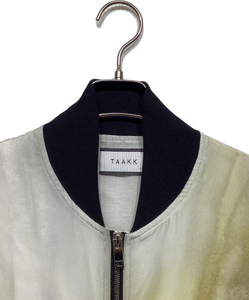 TAAKK（ターク）TAAKK (ターク) SILK BLOUSON TA23SS-BL033 ベージュ×グリーン サイズ:2の古着・服飾アイテム