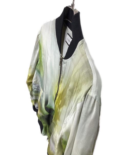 TAAKK（ターク）TAAKK (ターク) SILK BLOUSON TA23SS-BL033 ベージュ×グリーン サイズ:2の古着・服飾アイテム